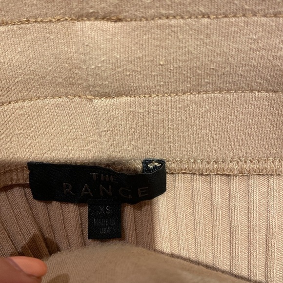 The Range / Primary Rib Drawstring Midi Skirt in Tan Stretch light tawny XS - Picture 7 of 8